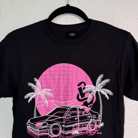 Blackbear Shirt Womens XS No Love Lyric Vaporwave Graphic Car Palm Tee Tshirt - Picture 4 of 8